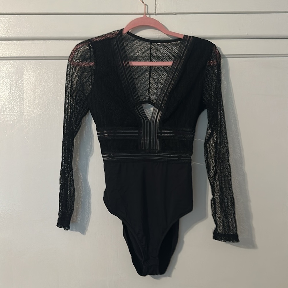 NWT! Black Lace Bodysuit